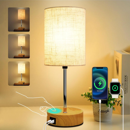 Lámpara De Mesa Para Sala De Estar, Control Táctil Regulable