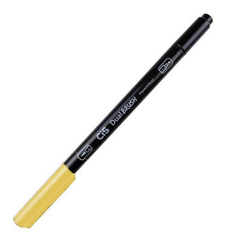 Caneta Cis Aquarelavel Dual Brush Amarelo Pastel 42