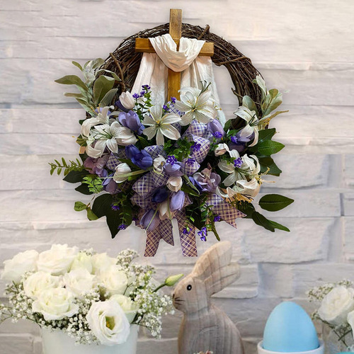 Guirnalda De De La Puerta Delantera De De Pascua Feliz 35cm