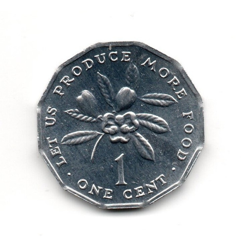 Jamaica Moneda 1 Cent Año 1990 Km#64 Serie Fao