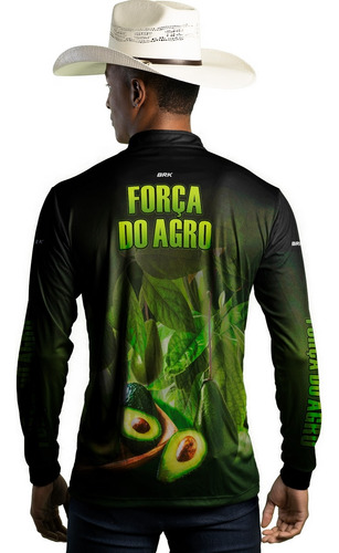 Camisa Agro Brk Cultivo Frutas Produtor De Abacate Com Uv50+