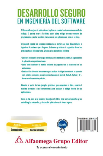 Libro Desarrollo Seguro En Ingeniería Del Software