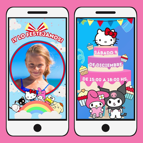 Video Invitación Animada - Cientos De Modelos - Hello Kitty