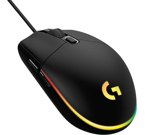 Imagen 1 de 6 de Mouse Con Cable Logitech G203 Gaming Rgb Lightsync Negro