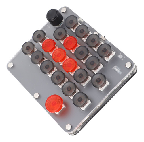 Teclado Portátil Usb Vermelho De Uma Mão Macro Mechanical 21
