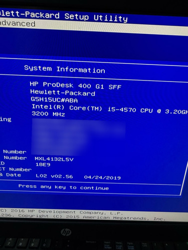 Pc Escritorio Hp I5 De 4tha / 8ram / 240 Sdd / Monitor 22 (Usado)