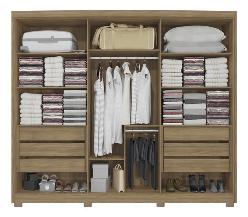 Guarda Roupa 6 Portas E 6 Gavetas Com Pés Kappesberg Ji