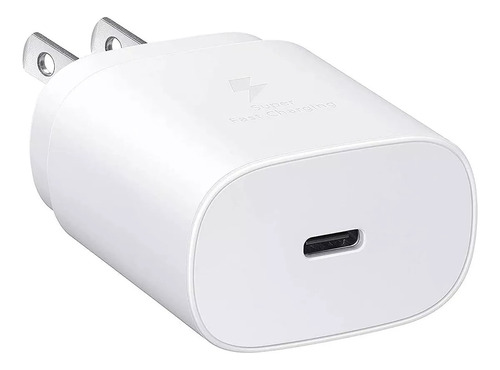 Cargador Cuadro 25w Carga Rápida Para Android Samsung Galaxy Blanco