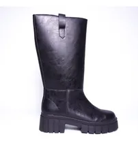 Comprar Bota Caña Media Mujer Borcego Con Tachas Moda Cuero Veggie.