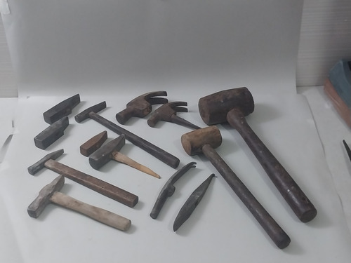 Coleção De Martelos Diversos De Marcenaria, Antigos 13 Unid (Usado)