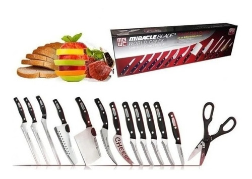 Set De Cuchillos X 13 Piezas Miracle Blade Corte Profesional