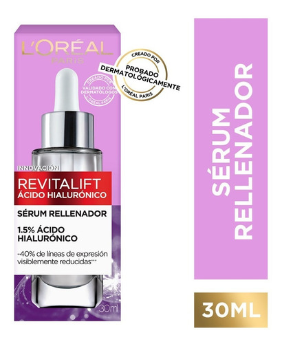 Serum Rellenador Loreal Revitalift Acido Hialuronico 30 Ml