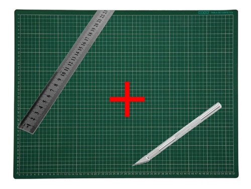 Imagen 1 de 4 de Base Tablero De Corte Tabla   A2  60x45 Cm + Bisturi +regla