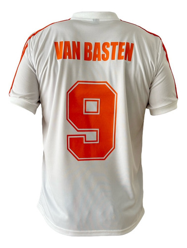 Camiseta Holanda Mundial 1990 Van Basten Blanca Retro