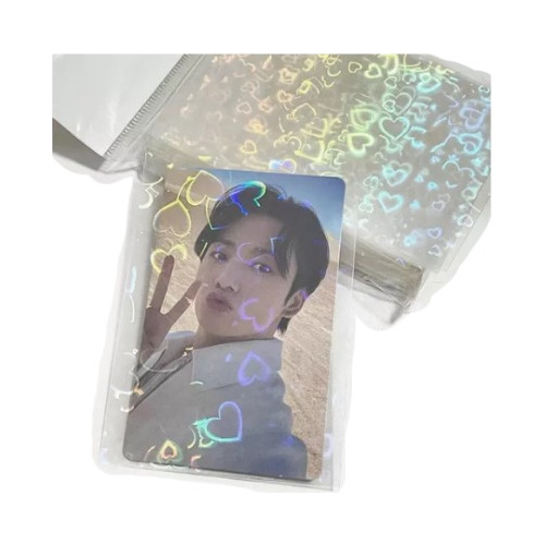 Pack 30 Protectores Corazon Holograficos Photocards Kpop Bts