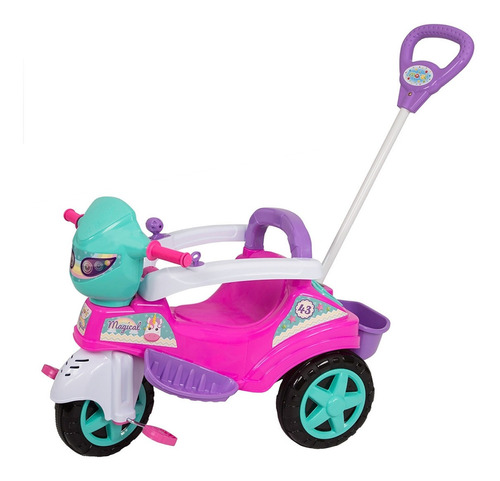 Carrinho Triciclo De Passeio Baby City Menina Maral - Rosa