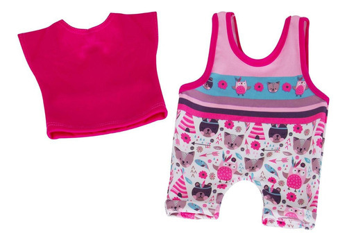 Kit Roupa American Girl E Our Genaration - Jardineira