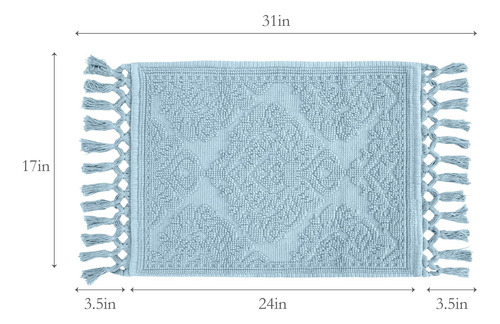 Jean Pierre - Ricardo Bath Mat, Alfombras De Baño Marginado,