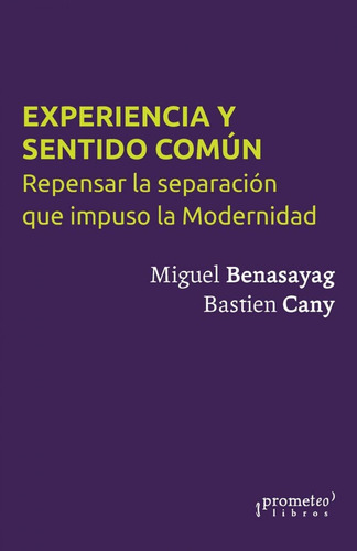 Experiencia Y Sentido Comun - Benasayag Miguel Cany Bastien