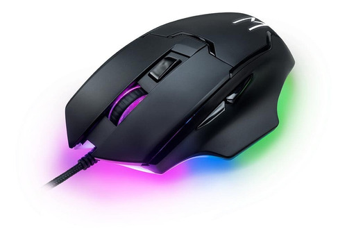 Mouse Gamer Gunter Preto Led Rainbow Warrior Mo297- 6400dpi