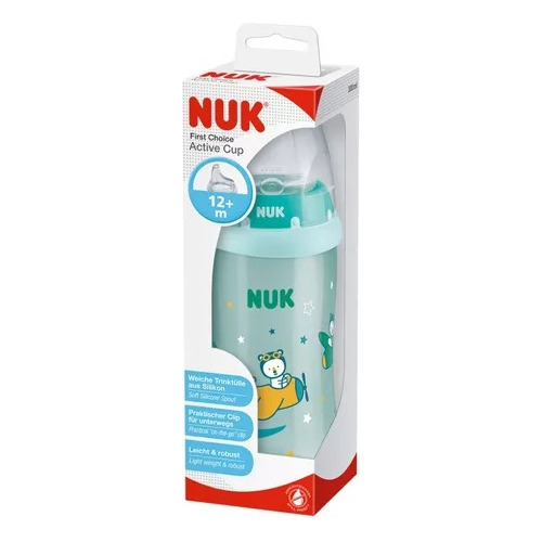 Vaso Nuk Active Cup Con Pico De Silicona 300ml Antiderrame 