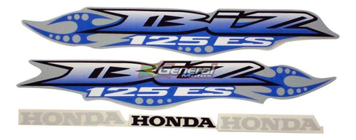 Kit Adesivo Jogo Faixas Moto Honda Biz 125 2007 Es Prata