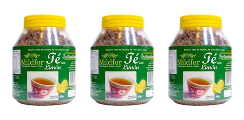 Combo Té Granulado Instantáneo Con Limón Mildfor 360 Gr X3