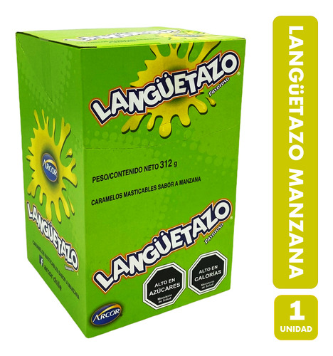 Masticable Languetazo Manzana - Arcor(caja Con 24 Unidades)