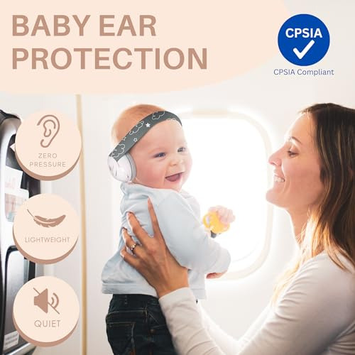 Kiddieware Auriculares Para Bebé Con Cancelación De Ruido
