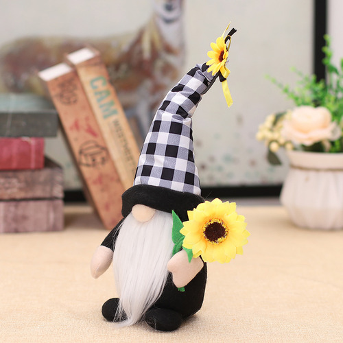 (bkw) Gnomes Scandinavian Tomte Nisse Swedish Sunflower Elf