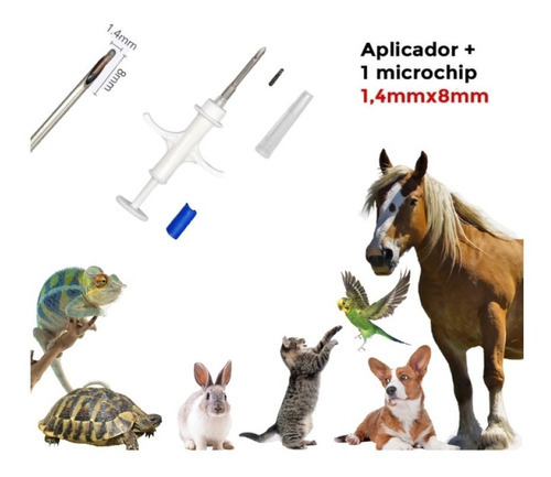 Animal ID Microchip 1 unidad de color blanco