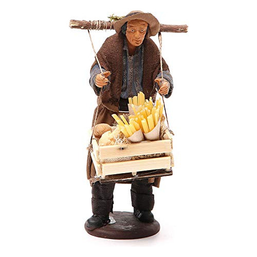 Figura De Pesebre Haciendo Pasta, Napolitana 14cm