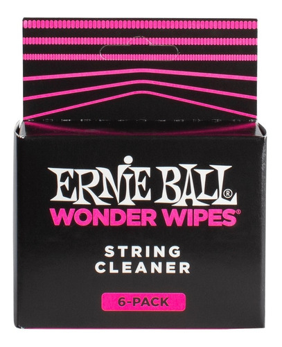 Limpiador De Cuerdas Wonder Wipes Pack De 6 Ernie Ball