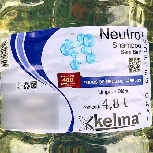 Kit 05 Shampoo De 4,800l Neutro Galão Econômico Rende Muito
