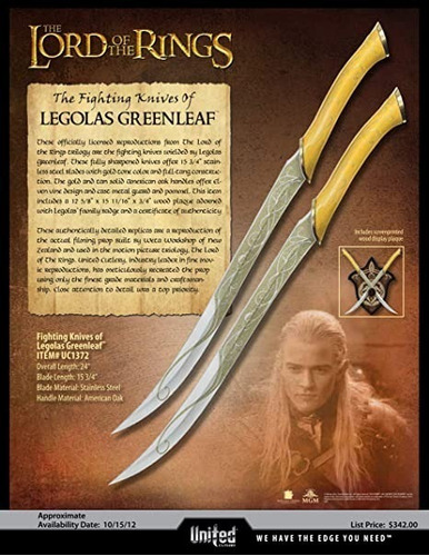 Cuchillos De Enfrentamiento Legolas Greenleaf