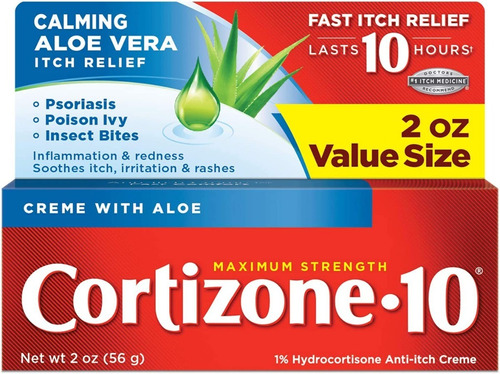  Creme Cortizone 10 Com Aloe Vera 56g Cortisona Anti Coceira