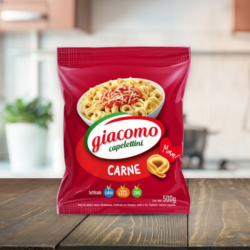 Giacomo Capelettini Carne Pasta De Semola Fortificada 500 Gr