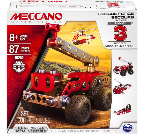 Meccano -erector Multimodelos Rescue Squad 3 Modelo Set