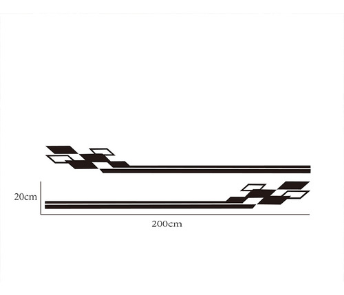2 Peças De Decalques De Vinil Racing Sport Auto Graphics Diy