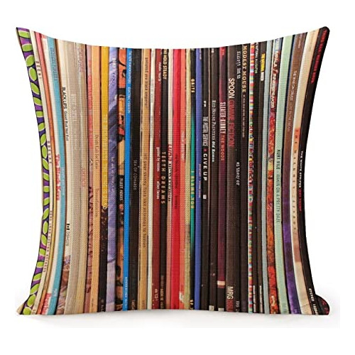 Fundas De Almohada De Vinilos De Rock Indie De 18 X18 ,...