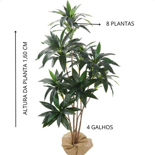 Arvore Dracena Cordyline Grande Verde Artificial Mambo