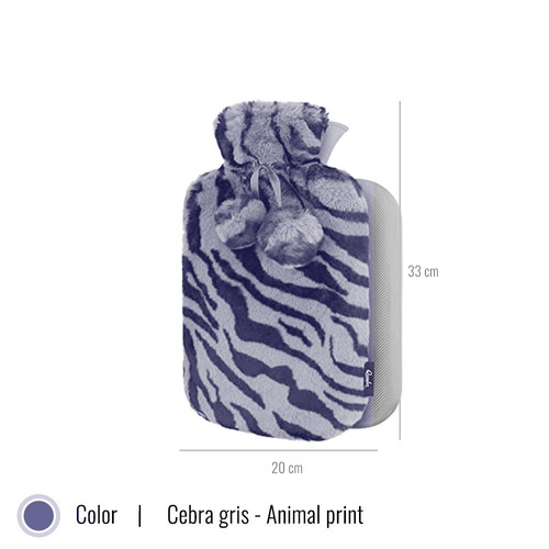 1x Guatero Invierno Funda De Lana 2lts - Animal Print