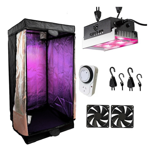 Kit Carpa Cultivo Indoor 100x100 Led Specled 200w Accesorios