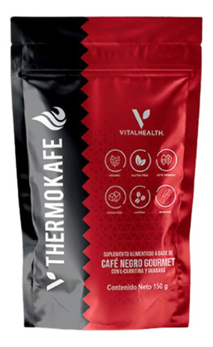 Thermokafe Vitalhealth Café Negro Gourmet Termogénico 150grs