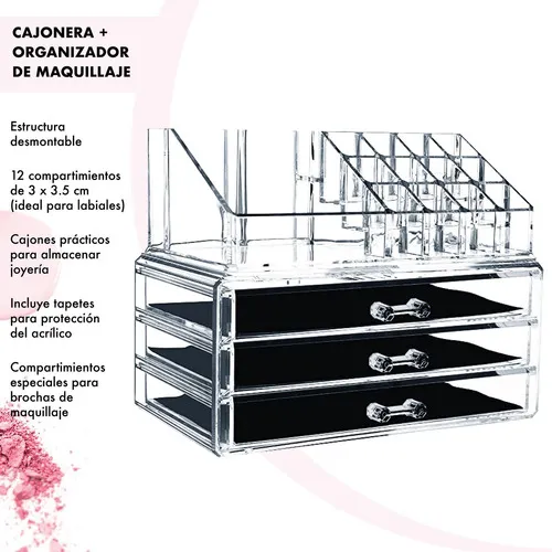 Cajonera de acrilico para maquillaje hotsell