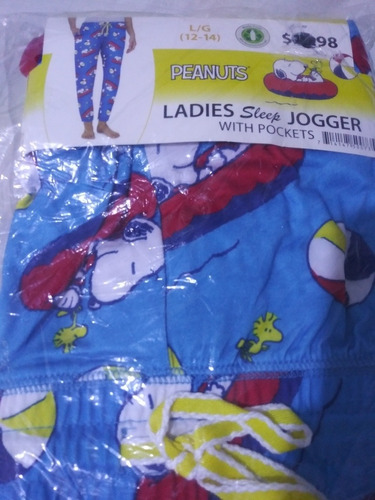 Jagger Dama L/g Snoopy Peanuts Comprado Usa Pijama