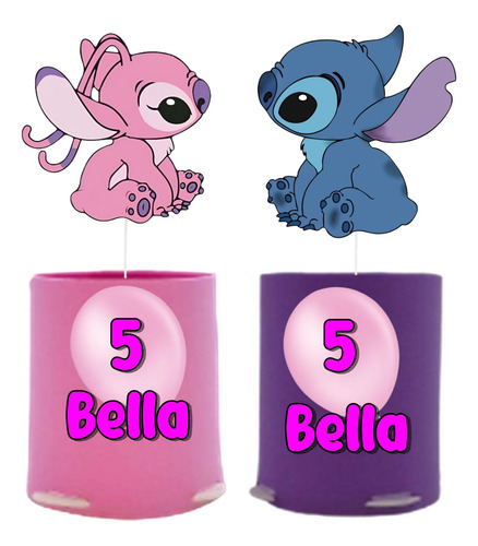 Kit 10 Centro De Mesa Lilo E Stitch