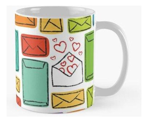 Taza X4 Sobres Coloridos. Una Carta Con Amor Calidad Premium