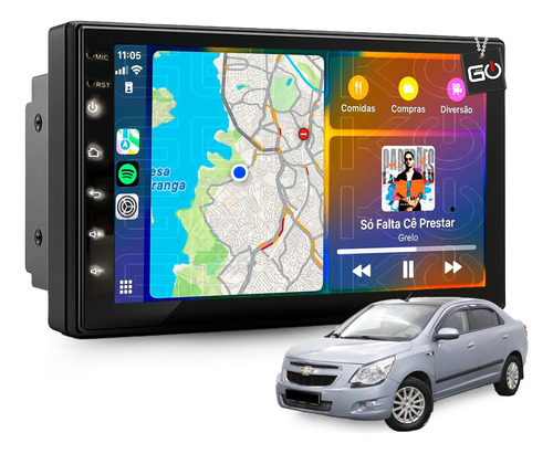 Multimidia 32gb Gps Offline Cobalt 2011-18 Carplay Sem Fio