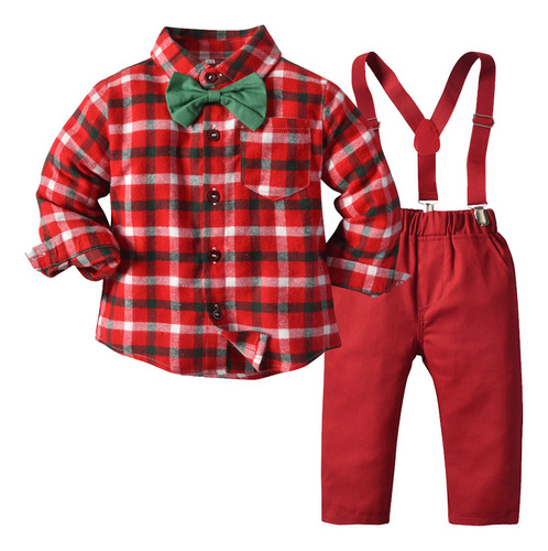 Conjunto Semiformal Para Bebé Niño Traje De Fiesta Navidad